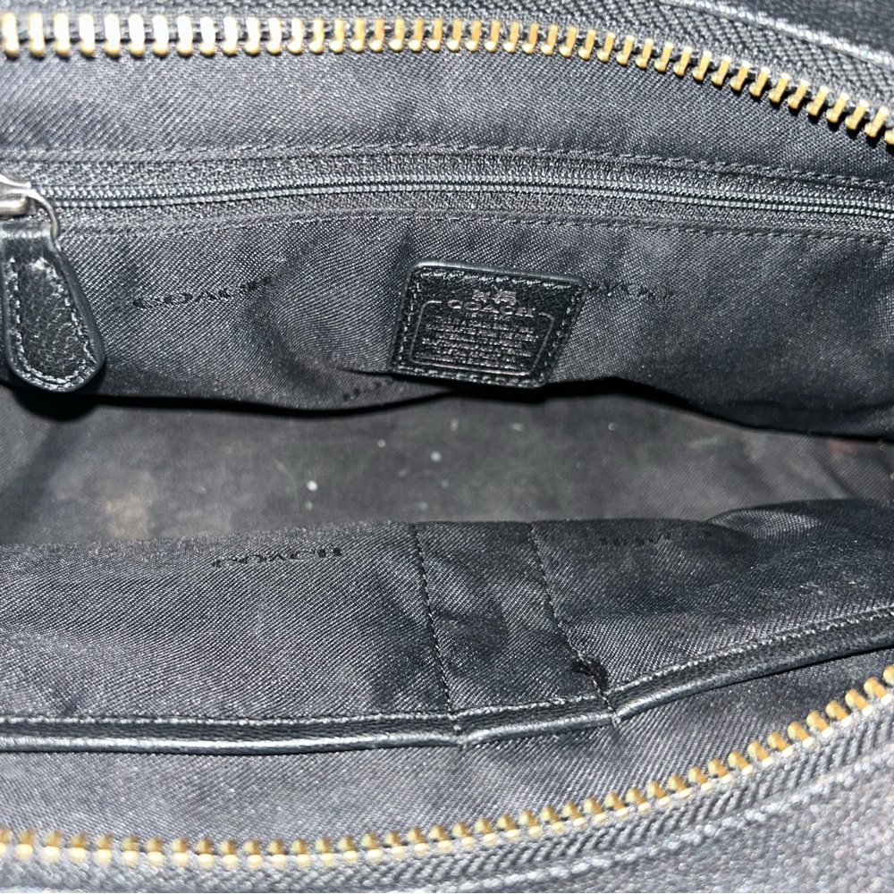 Coach Black Soft Leather Swagger Bag Shoulder Purse - Picture 16 of 16